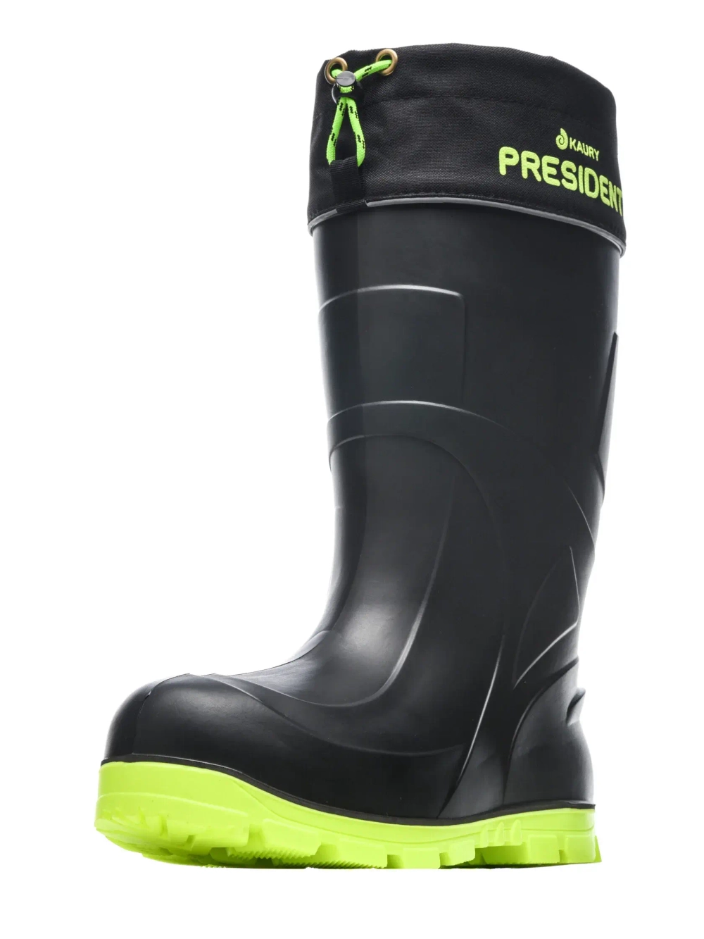 Сапоги мужские из ЭВА Kaury "President" -65С с шипами, 5-слойный гипоаллергенный вкладыш (Черно-зеленый)