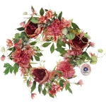 Цветы искусственные венок «Принцесса» 45см нежно-розовый