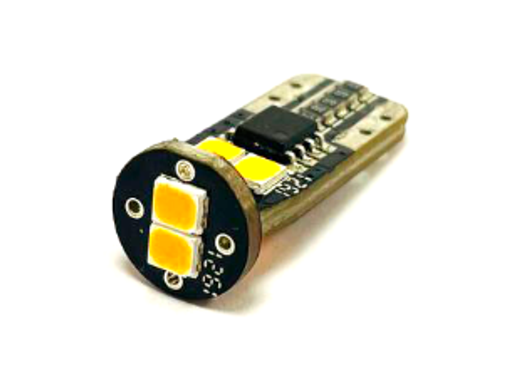 Светодиодная лампа W5W T10-6W-PY-8G (оранжевый), 1шт