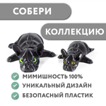 Мини французкий бульдог лежачий, 3D игрушка-антистресс, 11 см., чёрный