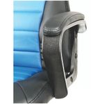 Кресло игровое Helmi HL-S06 "Highway", экокожа/ткань черная/синяя