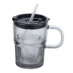 GAEM Кружка с трубочкой, 400 мл, L12 W7,5 H12 см, 4в.