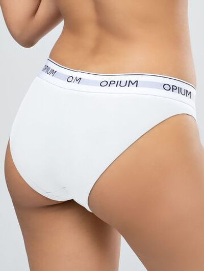 Женские хлопковые трусы-слипы в спортивном стиле (Размер: S) (Цвет: белый)