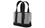 Alexander Wang Cruiser Crystal Glass With Cotton Tote Bag, Shopping Bag, Handbag Mini Women"s Black/White