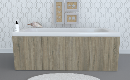 Экран под ванну комбинированный TR-9-455 ясень шимо