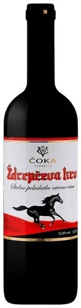 Вино Ждребак сух крас 1,0 л 11,5% Винария Чока Сербия
