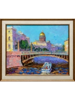 Картина маслом "Поцелуев мост" Шиханов