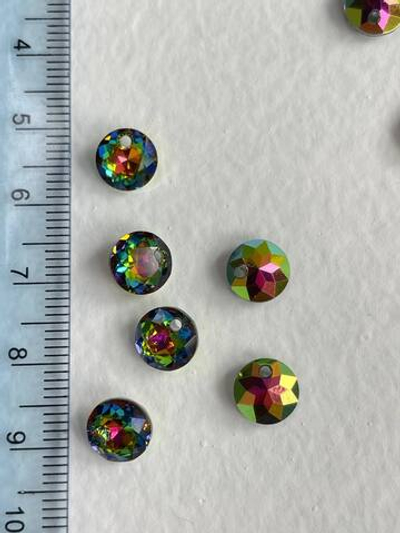 6430-VM Кристалл "Круг" 8мм мультиколор