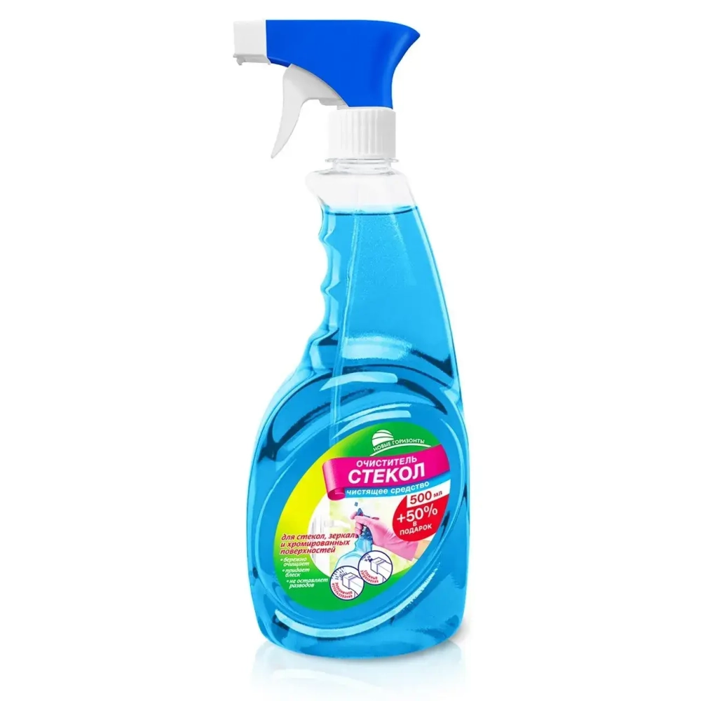 Новые Горизонты Средство для стекол 500 мл.+50 %