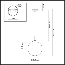 6509/1 SUSPENTIONI LN26 409 золотой Подвес E27 1*60W 220V SUMMER
