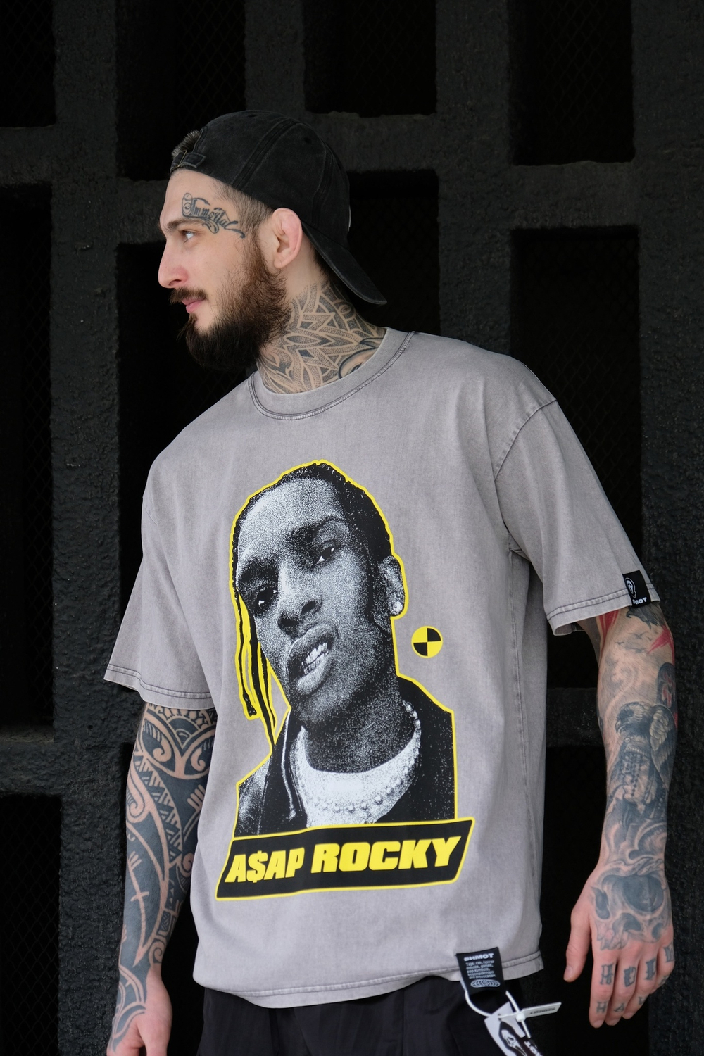 Футболка SHMOT "Asap" GARMENT DYE Серый