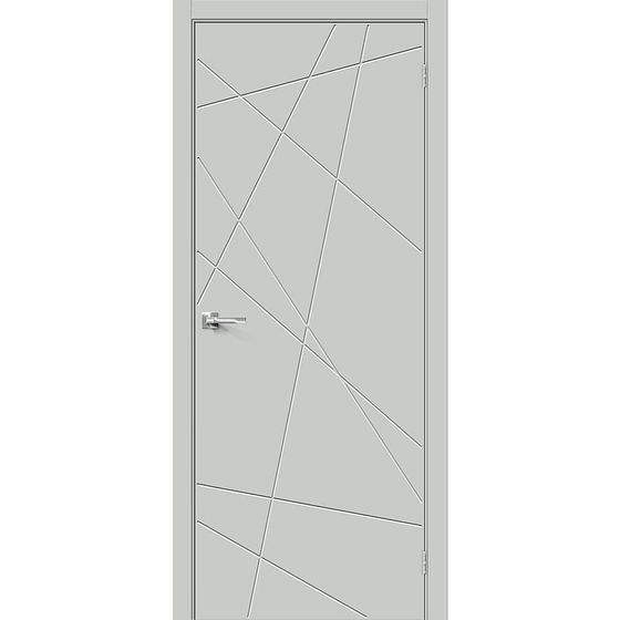 Купить Межкомнатная дверь ПЭТ Граффити-5.Д.П Grey Silk глухая