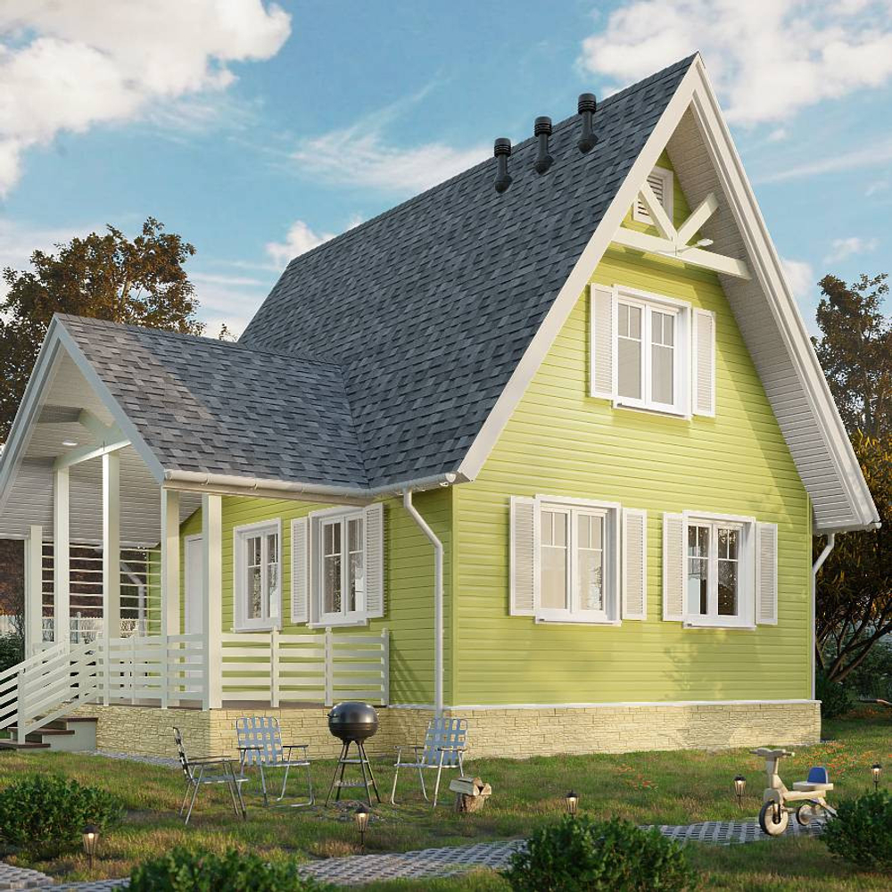 Сайдинг Docke Standard Корабельный брус D4.5DL PSSE-1100 Олива 3000 мм