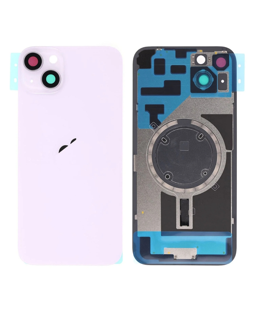 iPhone 14 Plus - Задняя крышка в сборе со стеклом камеры + пластина + магнит