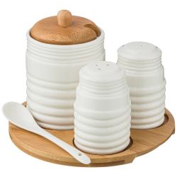 НАБОР ДЛЯ СПЕЦИЙ LEFARD "NATIVE" 2 ПР. + САХАРНИЦА 300 МЛ НА ПОДСТАВКЕ 16,5*16,5*10 СМ (КОР=12НАБ.)