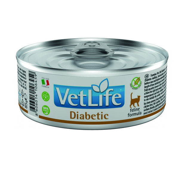 Влажный корм (Диабетик ВетЛайф) Farmina Vet Life Cat Diabetic при диабете для кошек 85 г
