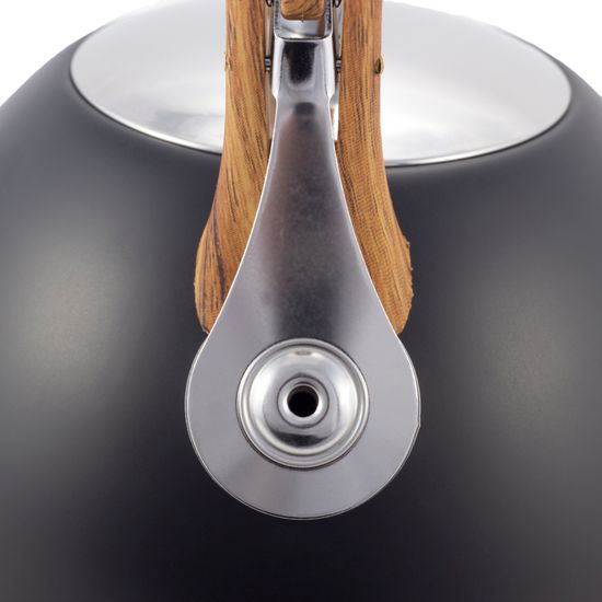 Чайник 2,5 л. из нержавеющей стали со свистком Kamille KM-1096 (черный матовый)