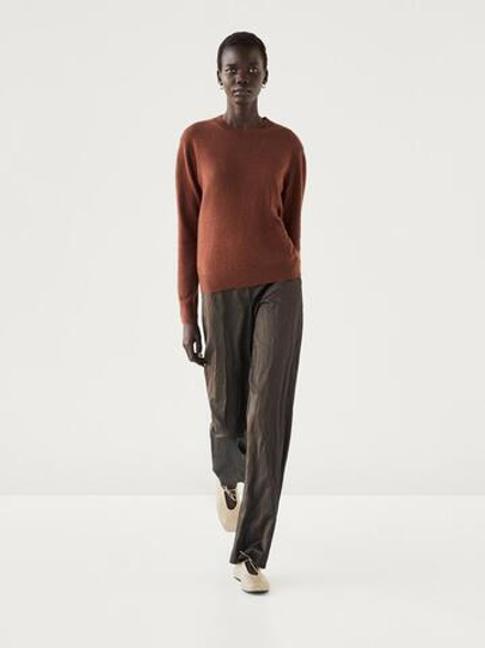 Massimo Dutti Свитер из 100% кашемира, терракотовый
