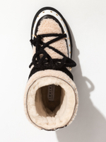Высокие комбинированные кеды INUIKII 75103-076 Sneaker Curly Rock Cream на меху