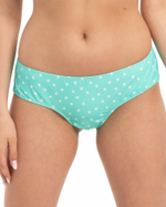 Аквамариновые плавки-бразилиана в горошек (Размер: XL) (Цвет: аквамариновый)