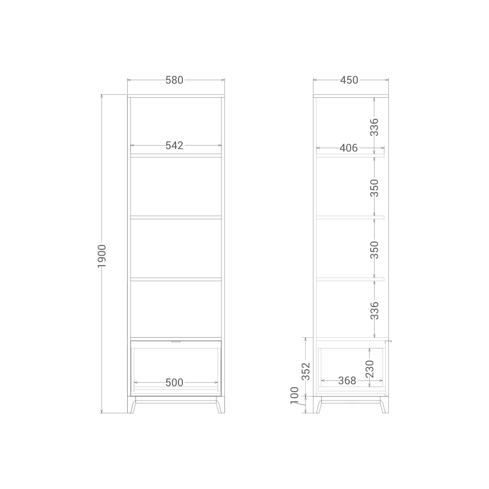 Узкий стеллаж Case CS163