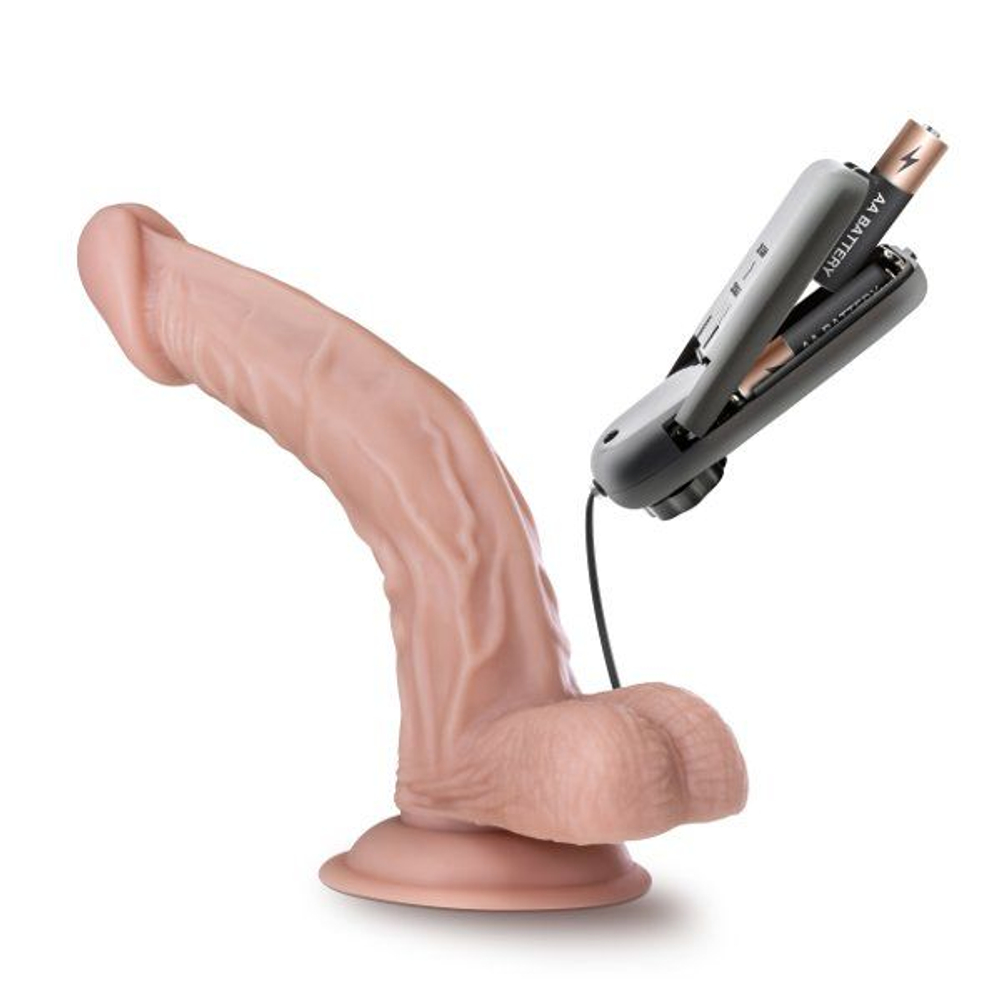 Телесный вибратор-реалистик Dr. Sean 8 Inch Vibrating Cock - 20,3 см. (Цвет: телесный)