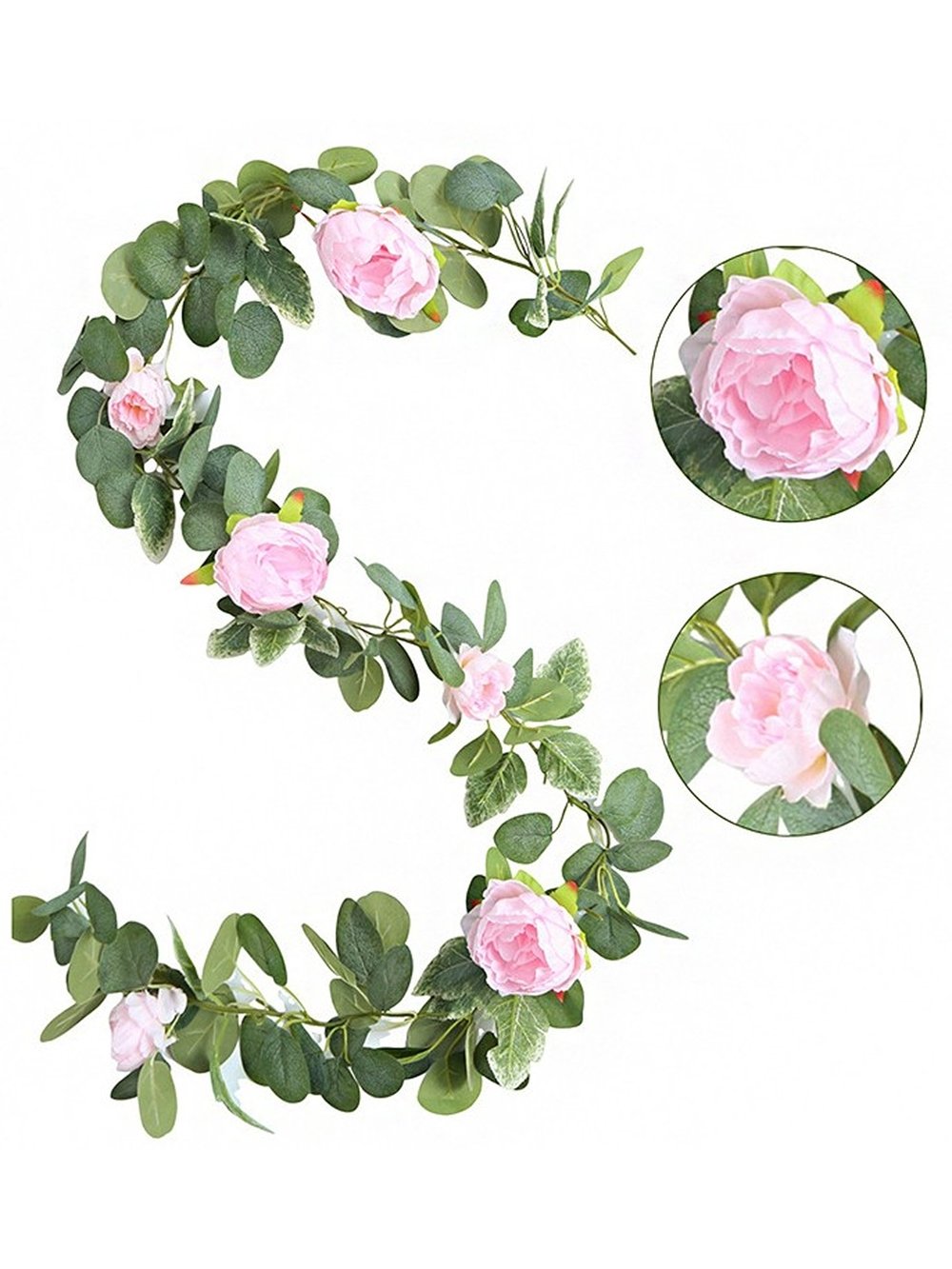 Цветы искусственные для декора розовые пионы 15003