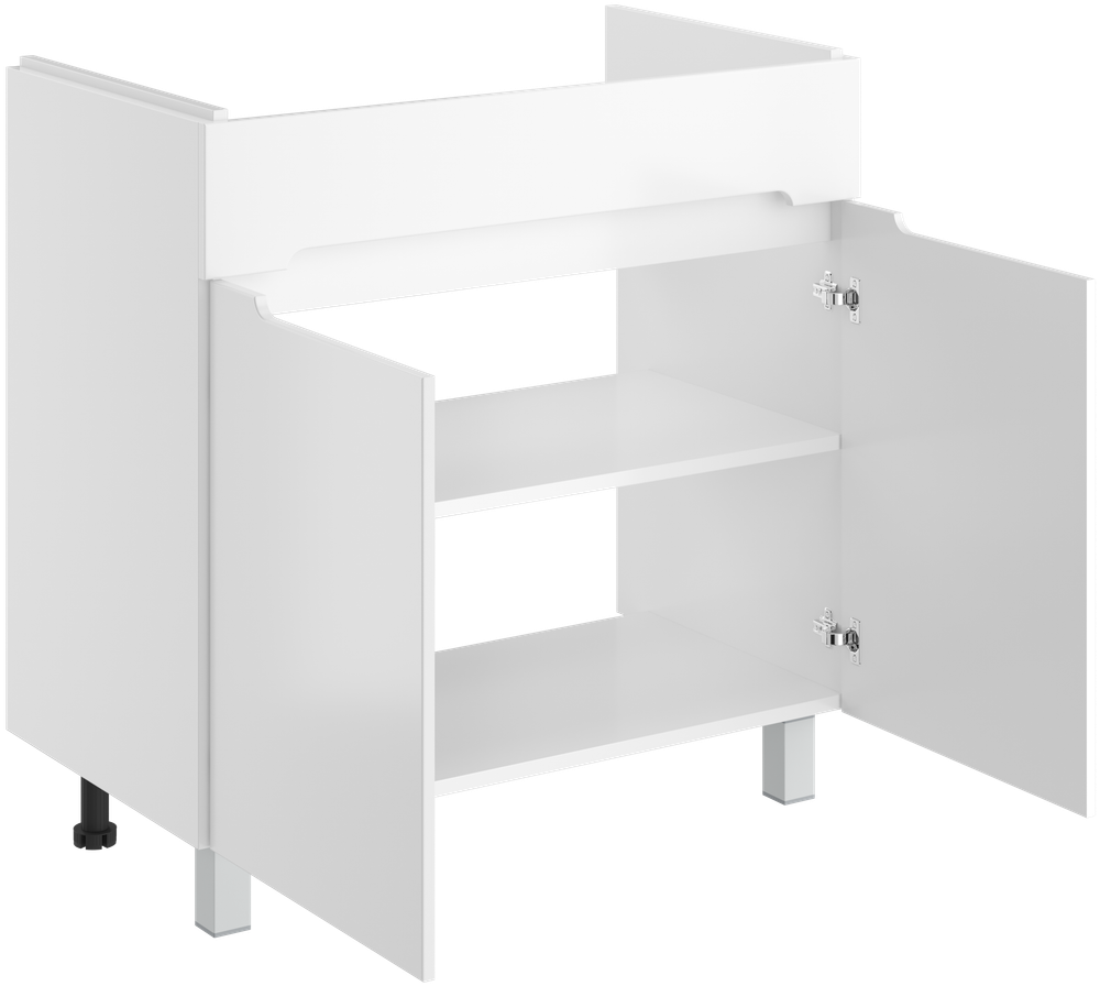 Тумба под раковину без столешницы DIWO Коломна 80 напольная, глянцевая белая