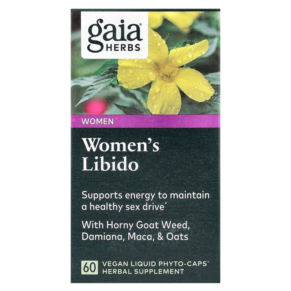 Gaia Herbs, Women's Libido, 60 веганских фито-капсул с жидкостью