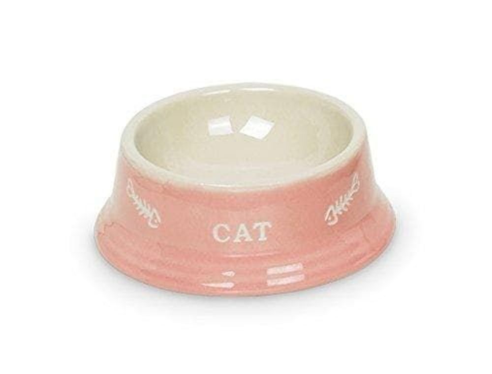 Миска (Nobby) Cat керамич. розовая с рисунком 14*4.8см  0.14л
