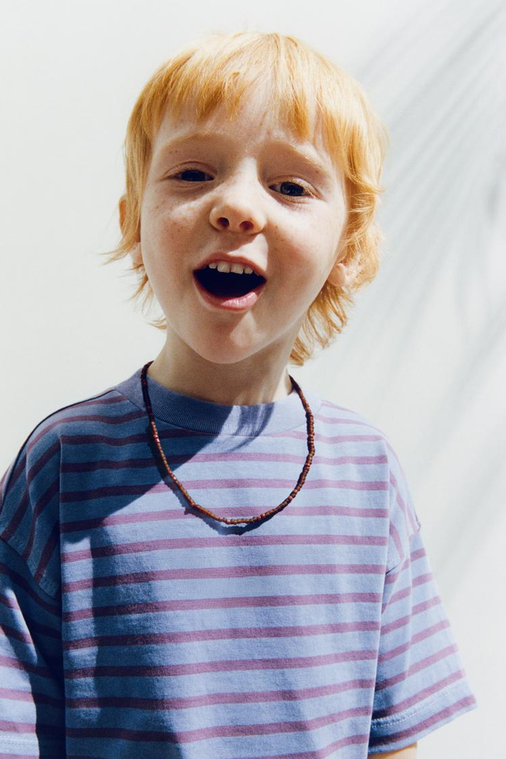 ZARA ФУТБОЛКА В ПОЛОСКУ, ГОЛУБОЙ