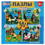 Пазл 4в1 (9,16,25,36эл.) "Синий трактор. Весёлая ферма" 4680107941947 (Умные игры)