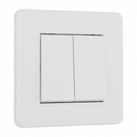 Выключатель двухклавишный Arte Milano SET16-1 SET16-1-30-2 white