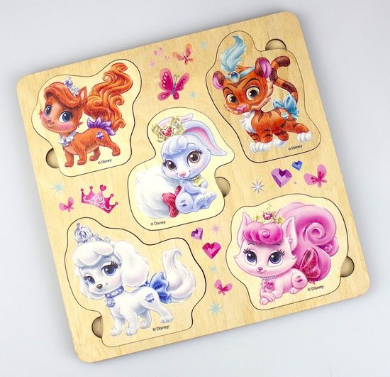 Пазл деревянный "Пушистые истории Королевские питомцы" (21х21см) Дисней