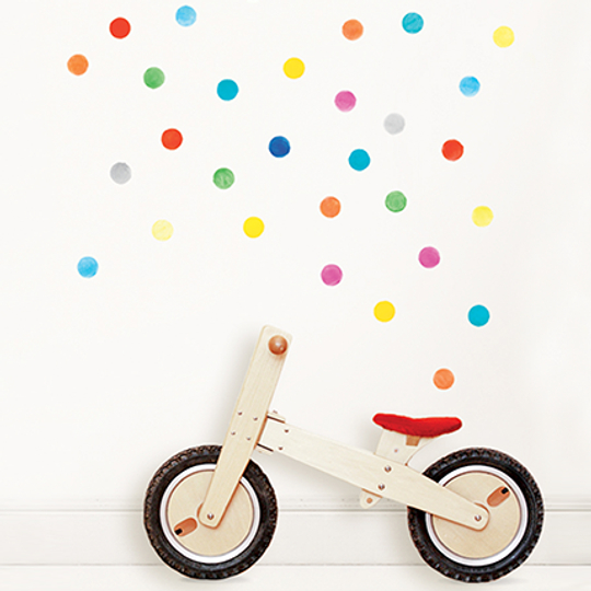 Интерьерная наклейка Watercolor Polka Dots Multicolor Set