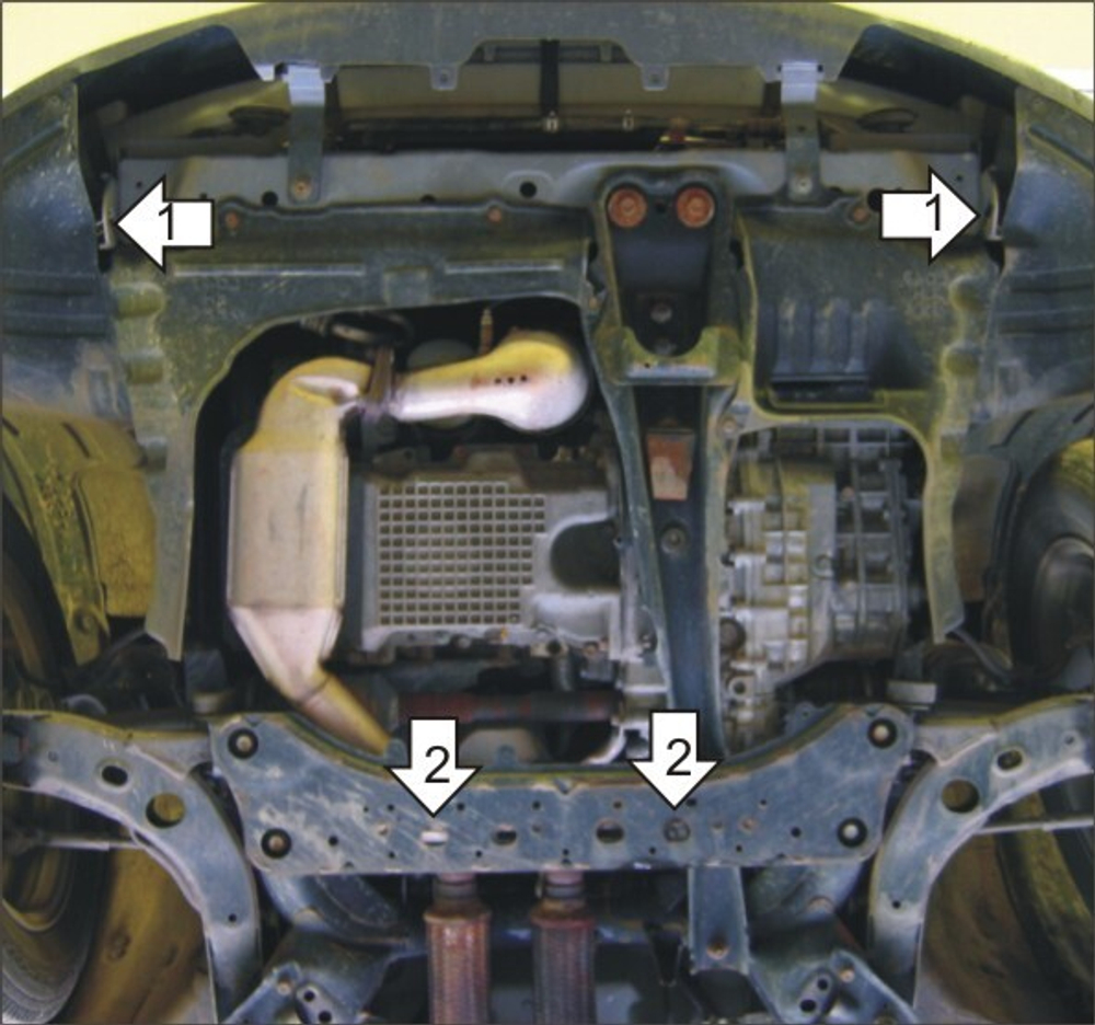 Защита стальная 2 мм Д, КПП Mazda MPV MOTODOR.01119