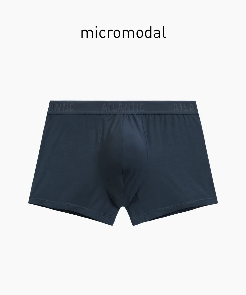 Мужские трусы шорты Atlantic, 1 шт. в уп., микромодал, сине - зеленые, MH-1204