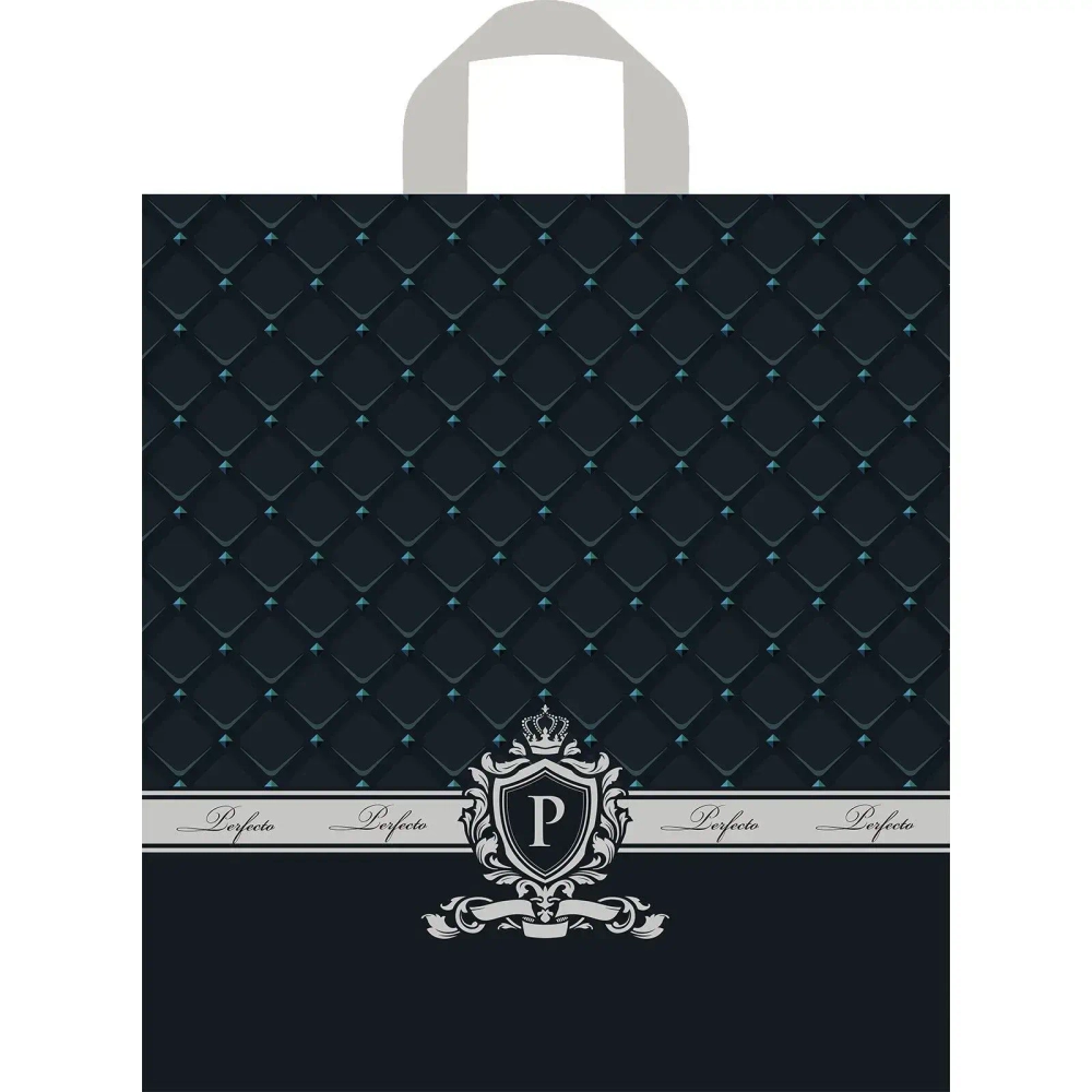 Пакет ПЭ с петлевой ручкой 37х40+3 (95) Тико (Перфекто сапфир) Россия