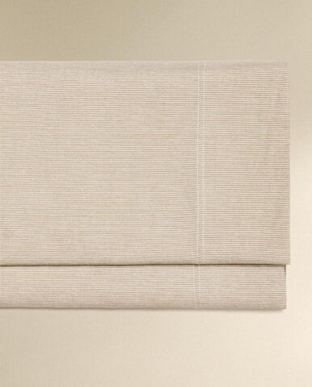 Zara Home - Полосатая простыня, бежевый, 210x280 см