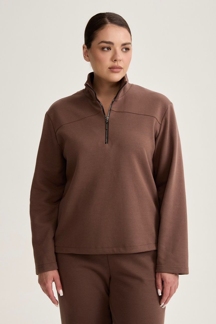 Свитшот пике, мокко