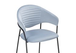 Обеденная группа Алейида белый / голубой / черный глянец