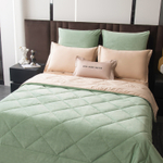 КПБ на резинке Сатин Velvet Premium с Одеялом VPR012, Евро, 4 наволочки, простынь 160*200*25