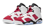 Jordan Air Jordan 6 Retro "Carmine" Rouge high-top retro basketball shoes GS White red 2021 replica