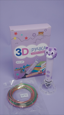 Набор с 3D ручкой "Creative Toy", фиолетовый