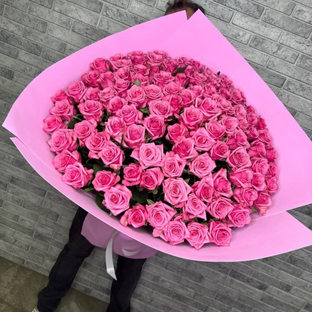 Букет из 101 розы 60см