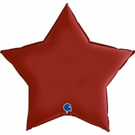 Шар "Звезда рубиново-красная сатин" 90 см