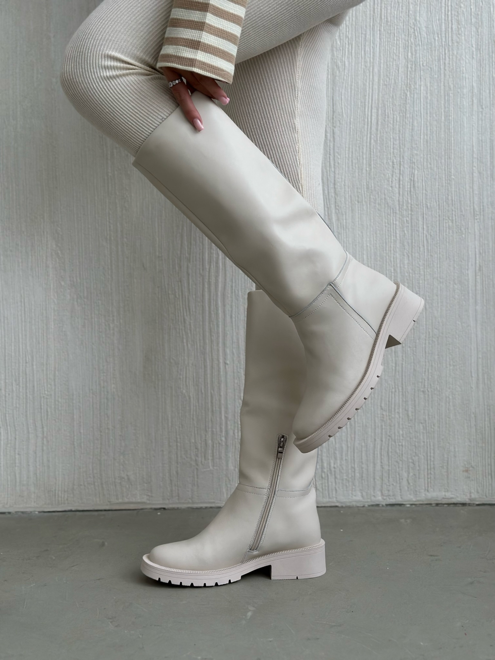 Сапоги из натуральной кожи/ Натуральный мех