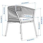 Стул с подлокотниками - SEGERÖN ИКЕА, 67х63х73 см, темно-зеленый,СЕГЕРОН ИКЕА