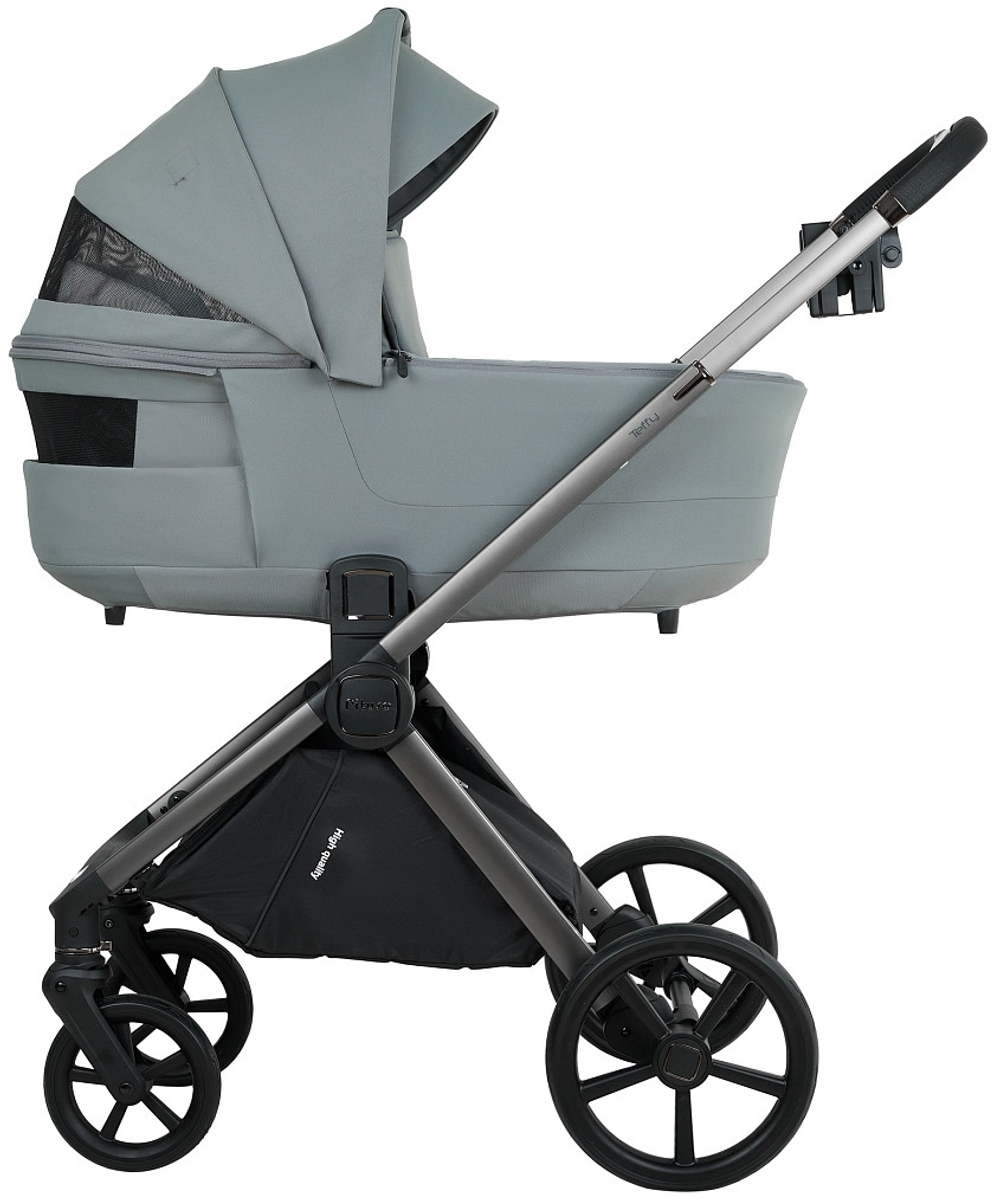 Детская коляска Pituso Teffy 3 в 1 с автокреслом Santiso Pro Black Blue Tea/Graphite