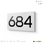 Номер на дверь 684, табличка на дверь для офиса, квартиры, кабинета, аудитории, склада, белая 120х70 мм, Айдентика Технолоджи